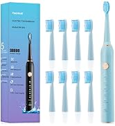 Yoomue Sonic Electric Toothbrush for Adults & Kids - 5 High-Performance Modes, 8 Replacement Head...