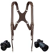 4J LEDR Camera Harness for 2 Cameras,Dual Shoulder Leather Camera Strap,Full Grain Leather Harnes...