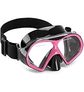 Aegend Swim Goggles with Nose Cover, 180° Panoramic Anti-Fog Tempered Glass, No-Leak Diving Mask ...