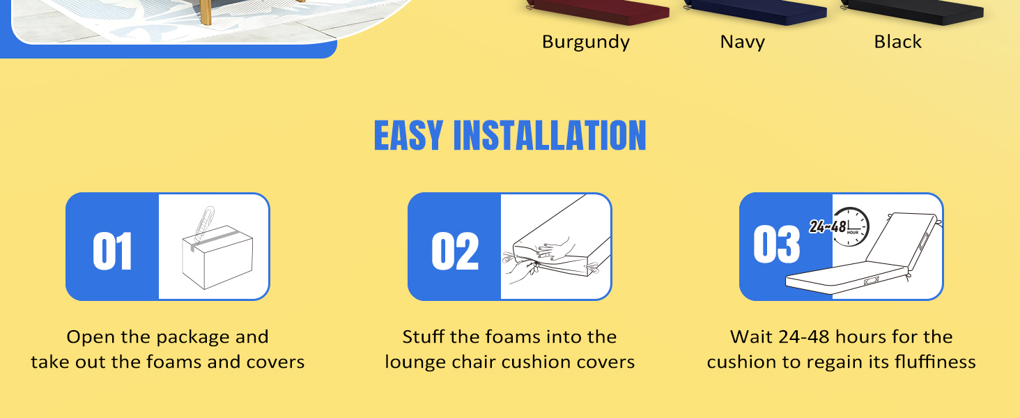 Chaise Lounge Cushion Outdoor