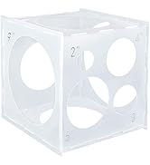 Pllieay 2-10 Inch Balloon Sizer, Collapsible Plastic Balloon Sizer Cube Box for Balloon Decoratio...