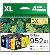E-Z Ink 952XL Ink Cartridges Combo Pack 4 Pack Compatible for HP 952 XL 952XL Ink Cartridge Lates...