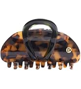 EVITA PERONI Middle Hair Clip, "Vintage Candy" Hair Clips for Women, Strong Grip Acetate Shark Cl...
