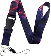 juanooo Galaxy Lanyard for Keys & ID Badges Key Lanyard for Women Men