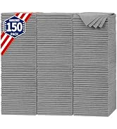FIXSMITH Shop Towels, Pack of 150, Grey Microfiber Cleaning Cloth Bulk, Microfiber Towels for Car...