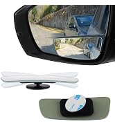 LivTee Blind Spot Mirror, Rectangular Shaped HD Glass Frameless Convex Rear View Mirror with wide...