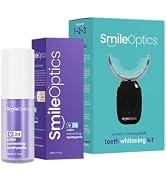 SmileOptics at-Home Starter Bundle: LED Teeth Whitening Kit & V34 Purple Toothpaste - Advanced Wh...
