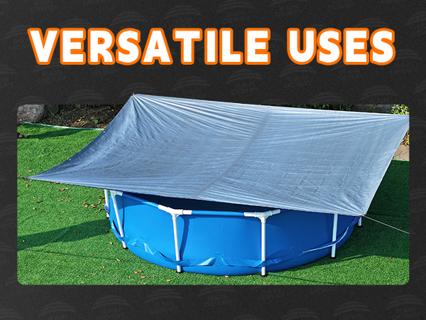 Silver / Blue two color design, Can be used on both sides; To cover your backyard pool;
