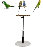 Zjyufy Bird Parrot Play Training Perch Stand Detachable Adjustable Tabletop Bird Perch Toys for P...