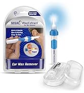 Wax Extract Ear Wax Remover w/ 2 Flexible Tips, LED Light, & Cleaning Brush | Safe, Effective Ear...