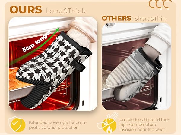 chiccrest Mini Oven Mitts Heat Resistant