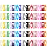 Rectangle-Shaped Hair Clips, ECADY (100-Pack 20-Colors) Metal Snap Barrettes for Girls, Women, Ki...