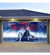 Trgowaul Happy Halloween Decorations, Happy Halloween Garage Door Decorations, Large Halloween Sc...