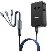 EG evgoer Universal Travel Adapter with 3-in-1 Charging Cable, International Power Adapter with 1...