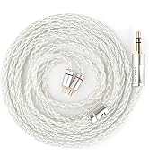 QDC:EZ EAR KBEAR Baize IEM Cable in Ear Monitor Cable with 3.5mm Silver-Plated Plug for KZ ZS10PR...