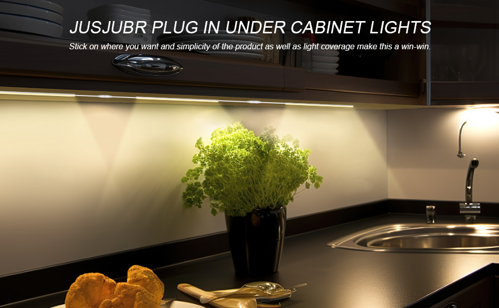 under cabinet lighting plug in