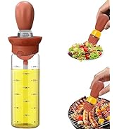 TINMIX Olive Oil Dispenser with Brush - 300ml Glass Oil Dispenser Bottle for Kitchen with Pastry ...