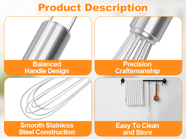 small whisk for coffee, wire whisk stainless steel, wisking tool stainless steel