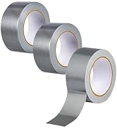 Amanbo 3-Pack Duct Tape Heavy Duty Waterproof Silver Duct Tape, 66 Yards x 1.88 Inch Total Strong...