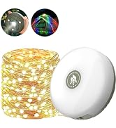 Camping Lights String,29.5Ft 4 in 1 Outdoor String Lights with 8 Modes Adjustable,Rechargeable Le...