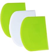 Dough Scraper Bench Scraper for Baking - SURDOCA 3 PCs BPA Free PE Plastic Flexible Bowl Scraper,...