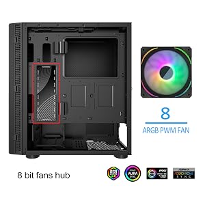 8 port argb pwm fans hub