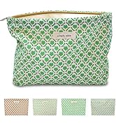 STARDW Flower Cosmetic Bags Makeup Bags for Women,Travel Makeup Bag Large Capacity Canvas Makeup ...