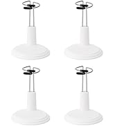NUOBESTY Doll Stands Display Holder Doll Bracket Support Bear Stand for Home White 15cm 4pcs