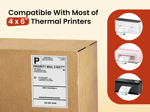 Compatible With Most of 4x6 Thermal Printers
