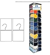 zebricolo, Closet Organization,24 Section, Hanging Closet Organizer, Space saving, College Dorm E...