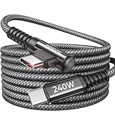 AINOPE 240W USB C to USB C Cable Fast Charging 15FT,Right Angle Fast Type C Charging Cable Fits i...