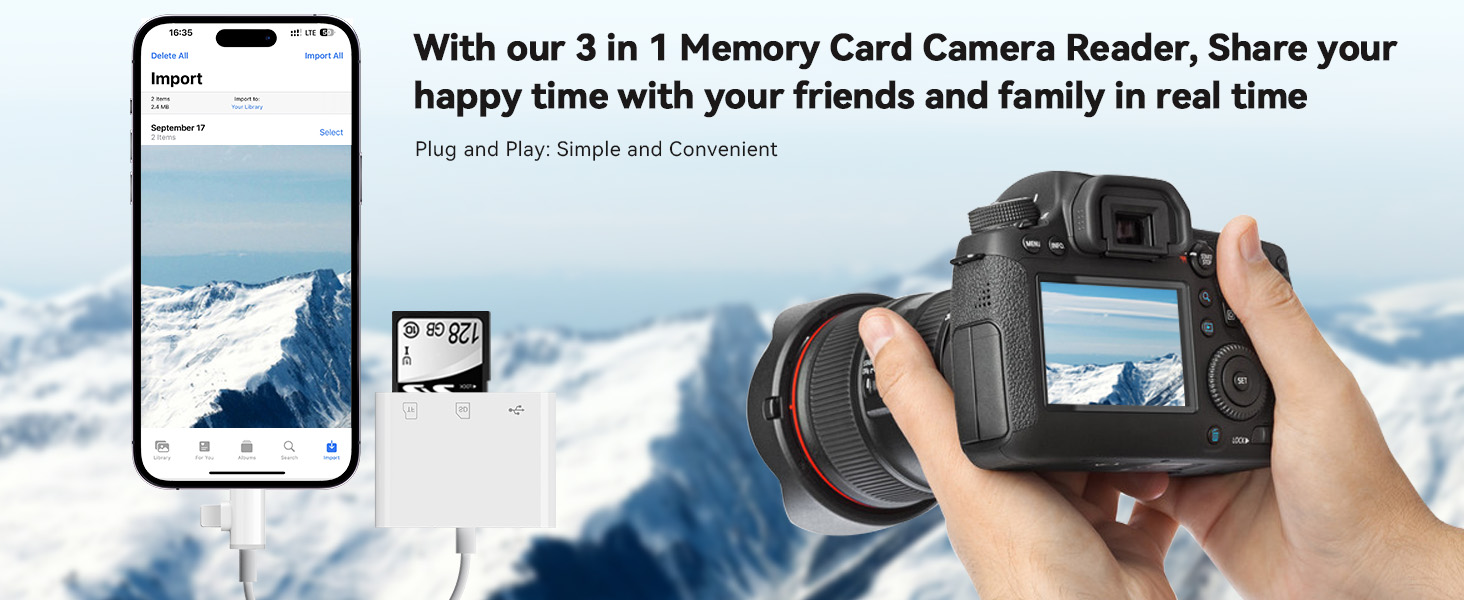 3 in 1 memory card reader