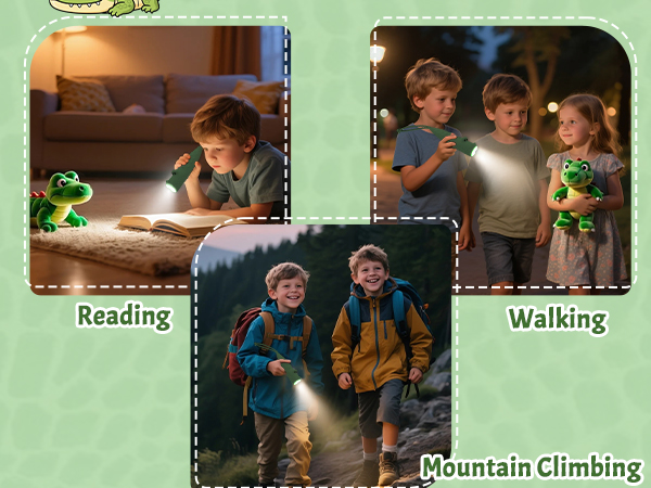 CoolGift Mart Silicone Crocodile Kids Toddler Flashlight
