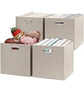 Posprica Storage Cube Basket Bins,13×13 Foldable Storage Boxes for Closet Organizer Shelf Cabinet...