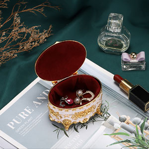 Jewelry box vintage metal jewelry box treasure chest jewelry box antique jewelry box for women girl