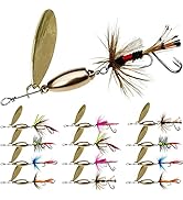 VMSIXVM Trout Lures Trout Spinners, Rooster Tail Trout Fishing Lures for Bass Salmon Pike, Fishin...