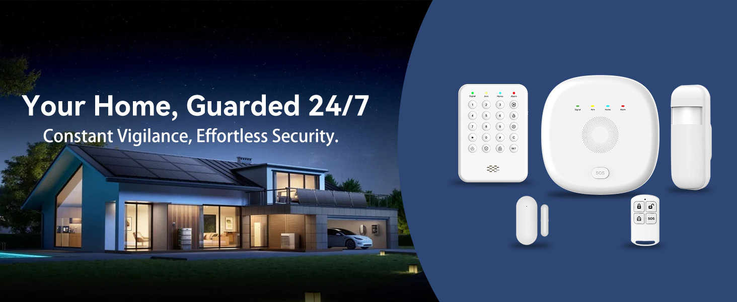 Wireless Home Security System with Outdoor Camera- Optional 24/7 Professional Monitoring Contract