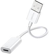 MOSWAG USB Male to Lighting Audio Adapter Cable USB Male to Lightning Female HiFi Audio Headphone...