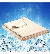 LUXEAR Cooling Blanket for Hot Sleepers Night Sweats 59 X 79in Japanese Q-Max>0.5 Arc-Chill Cooli...