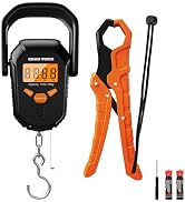 GRAM PRES Fish Scale 110lb/50kg,Digital Fishing Scale with Ruler,Electronic Portable Hanging Lugg...