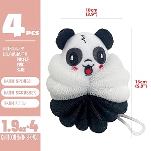 Lovely Animal Body Scrubber Kids Toddler Body Loofah Cute Cartoon Kids Bath Pouf Mesh Loofah Sponge