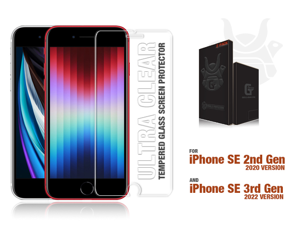 2 pack tempered glass screen protector cover saver guard for iphone se 2nd 3rd gen generation