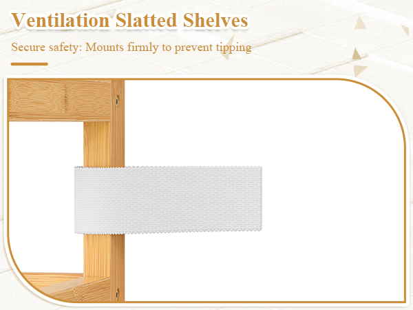 FOTOSOK 6-Tier Bamboo Shelf