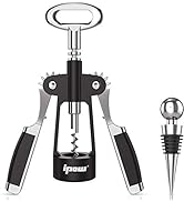 IPOW Zinc Alloy Wine Opener with Wine Stopper, Premium Wing Corkscrew, Giftable Wine Bottle Opene...