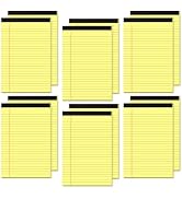 12 Pack Small Yellow Legal Pads 5x8 Note Pads 5x8 College Ruled Yellow Notepads 5x8 Narrow Ruled ...