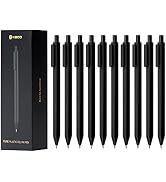 Kaco Gel Pens, 0.5 mm Fine Point, Black Ink 10 Count, Quick Dry Smooth Writing, Aesthetic Office ...
