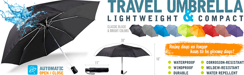 automatic open close rain rainy lightweight light weight small compact slim tall large wedding car