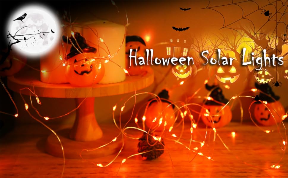 orange halloween lights