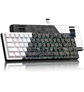 Womier Wireless Gaming Keyboard 60 Percent with QMK/VIA, Topographic Creamy Mechanical Key Board,...