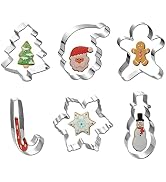 Christmas Cookie Cutter Set - 6 Pieces Holiday Christmas Cookie Cutter Shapes - Snowman,Christmas...